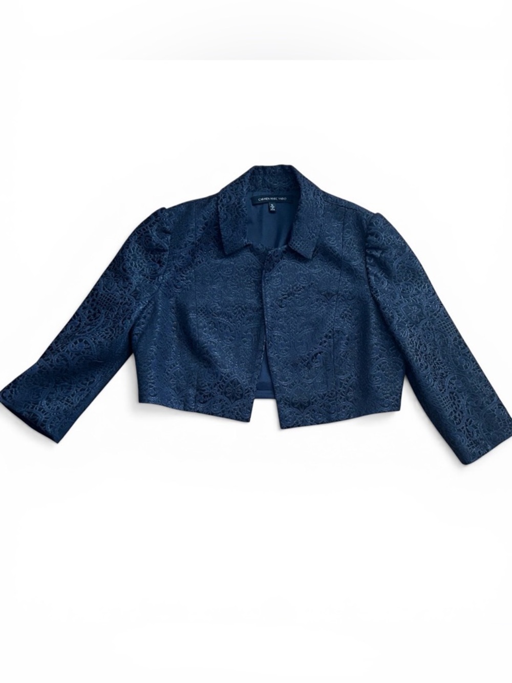 Carmen Marc Valvo Cropped Blazer Sz 12